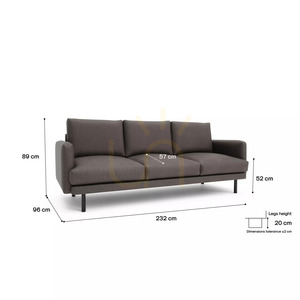 4-miestna pohovka BRERA – farba taupe od City Sofa small 4