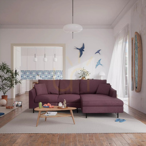 Rohová pohovka ALFAMA pre 4 osoby – Burgundy City Sofa small 1