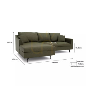 Rohová pohovka ALFAMA pre 4 osoby – Green City Sofa small 4