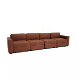 Modulárna štvormiestna pohovka GRACIA – farba terakota od City Sofa small 2