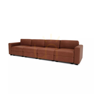 Modulárna štvormiestna pohovka GRACIA – farba terakota od City Sofa small 3