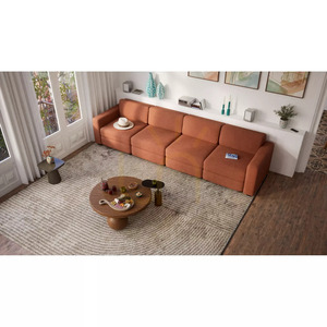 Modulárna štvormiestna pohovka GRACIA – farba terakota od City Sofa small 5