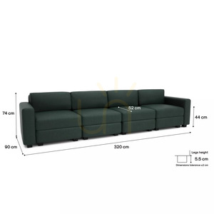 Modulárna pohovka GRACIA pre 4 osoby – Green City Sofa small 4