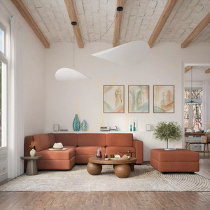 Modulárna rohová pohovka GRACIA pre 4 osoby – farba terakota od City Sofa small 1
