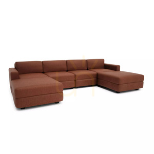 Modulárna pohovka GRACIA – v tvare písmena U, 180 x 320 x 180 cm – farba terakota od City Sofa small 2