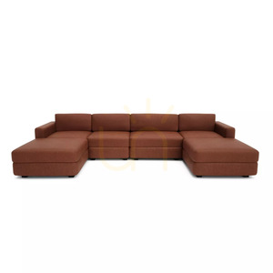 Modulárna pohovka GRACIA – v tvare písmena U, 180 x 340 x 180 cm – farba terakota od City Sofa small 0
