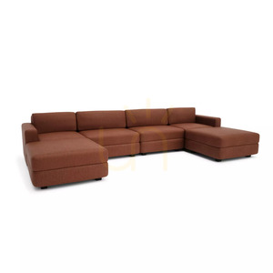 Modulárna pohovka GRACIA – v tvare písmena U, 180 x 360 x 180 cm – farba terakota od City Sofa small 2