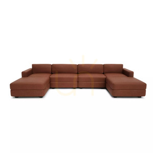 Modulárna pohovka GRACIA – v tvare písmena U, 180 x 360 x 180 cm – farba terakota od City Sofa small 0