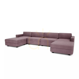 Modulárna pohovka GRACIA – v tvare písmena U, 180 x 360 x 180 cm – jemne ružová, City Sofa small 3