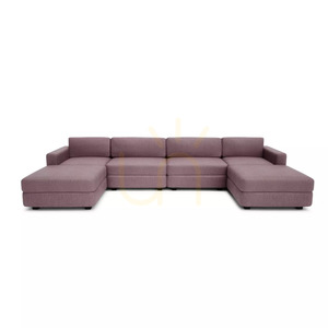 Modulárna pohovka GRACIA – v tvare písmena U, 180 x 360 x 180 cm – jemne ružová, City Sofa small 0