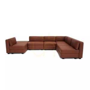 Modulárna pohovka GRACIA – v tvare písmena U, 160 x 340 x 230 cm – farba terakota od City Sofa small 0