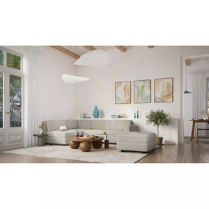 Modulárna pohovka GRACIA – krajný modul – béžovo-sivá pohovka City small 6