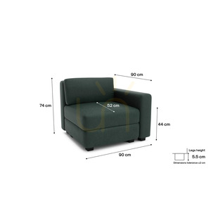 Modulárna pohovka GRACIA – krajný modul – pohovka Green City small 4