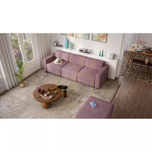 Modulárna pohovka GRACIA – krajný modul – farba tlmená ružová od City Sofa small 11