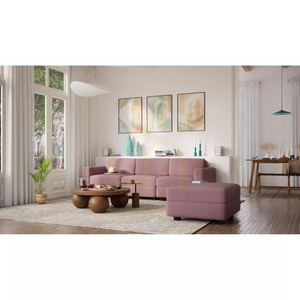 Modulárna pohovka GRACIA – krajný modul – farba tlmená ružová od City Sofa small 12