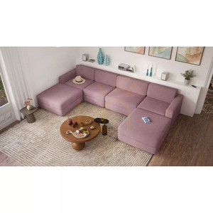 Modulárna pohovka GRACIA – krajný modul – farba tlmená ružová od City Sofa small 9
