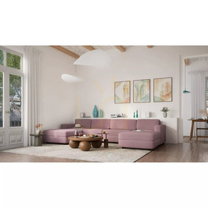 Modulárna pohovka GRACIA – veľký samostatný modul – v jemnej ružovej farbe od City Sofa small 10