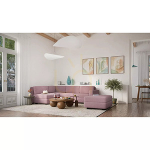 Modulárna pohovka GRACIA – veľký samostatný modul – v jemnej ružovej farbe od City Sofa small 7