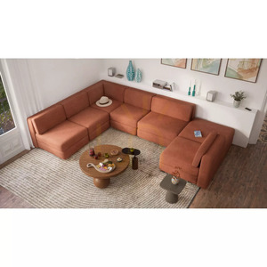 Modulárna pohovka GRACIA – rohový modul – farba terakota od City Sofa small 8