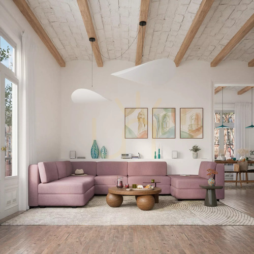 Skontrolujte Modulárna pohovka GRACIA – rohový modul – farba tlmená ružová od City Sofa