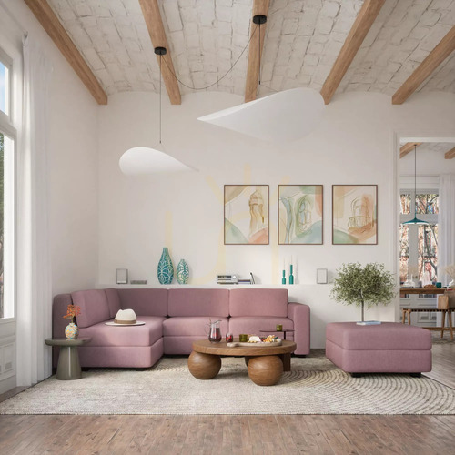 Skontrolujte Modulárna pohovka GRACIA – modul na sedenie – farba tlmená ružová od City Sofa