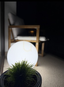 Moderná dekoratívna záhradná guľa LUNA BALL 30 cm – LED E27, PREMIUM, odolná voči UV small 4