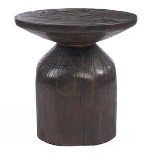 Bočný stolík BAZAR BIZAR Drumline z dreva, tmavý orech, 50 cm small 2