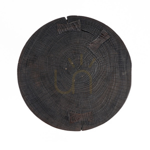 Bočný stolík BAZAR BIZAR Drumline z dreva, tmavý orech, 50 cm small 3