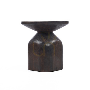 Bočný stolík BAZAR BIZAR Drumline z dreva, tmavý orech, 50 cm small 4
