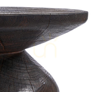 Bočný stolík BAZAR BIZAR Drumline z dreva, tmavý orech, 50 cm small 5
