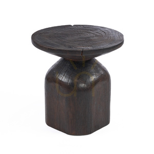 Bočný stolík BAZAR BIZAR Drumline z dreva, tmavý orech, 50 cm small 7