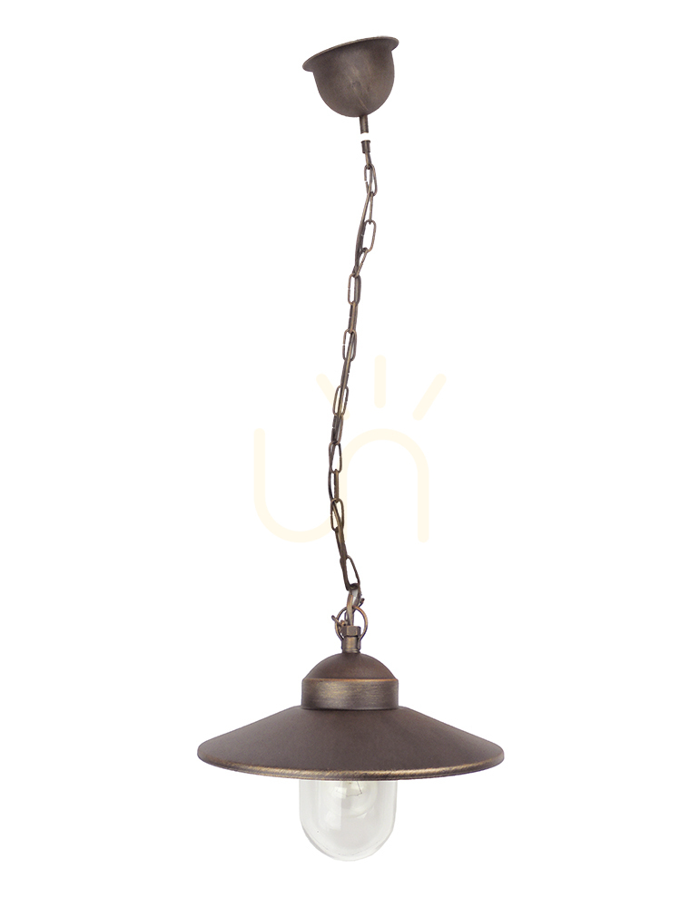 Karlstad 230A/CS Outdoor Ceiling Light, Rust-Colored, E27, NORLYS