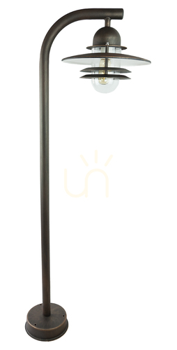 Skontrolujte Vonkajšie stĺpikové svietidlo Norlys Oslo 245BC medená patina E27 118 cm IP55