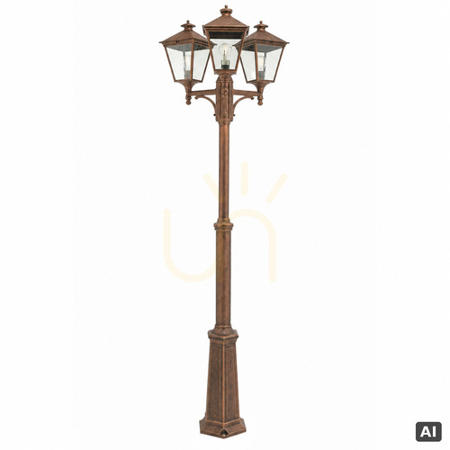 Skontrolujte Záhradná lucerna LONDON 483BC 3 x E27 medená patina NORLYS
