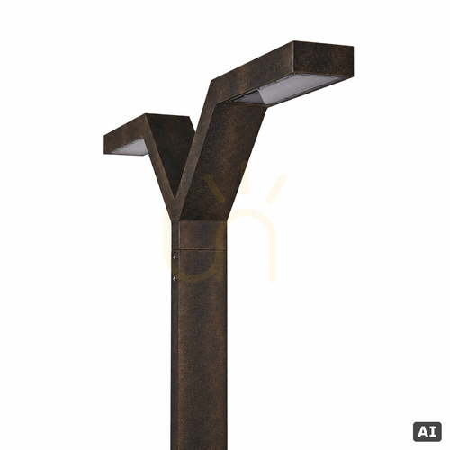 Skontrolujte Dvojramenná záhradná LED lucerna Trysil 1000BC 263 cm, čierna s medenou patinou, NORLYS