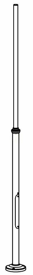 Lighting Pole NORLYS Lamppost 1273CS Corten Steel 3 m Rusty