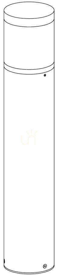 NORLYS Egersund Mini 1290CS Corten Steel LED Bollard, 85 cm
