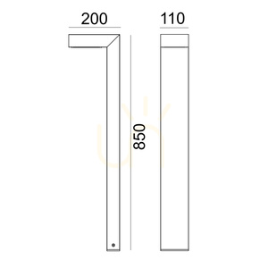 LED stĺpikové svietidlo NORLYS Asker 1312CS farba corten 85 cm 3000K DALI2 small 3