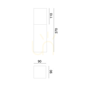 Záhradný LED stĺpik NORLYS Arendal Mini 1566GB sivobéžový 37 cm small 1