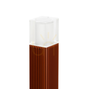 Stĺpikové LED svietidlo Norlys Frigga 2155CB, 85 cm, medenohnedá RAL 8004, 2700 K, DALI2 small 1
