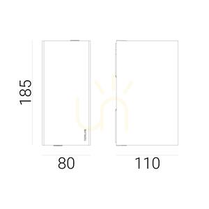 Vonkajšie nástenné svietidlo NORLYS Lillehammer 2270CS LED 3000K – povrch v odtieni corten small 2