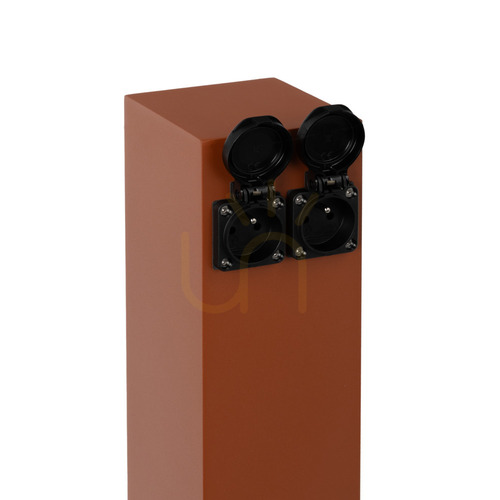 Skontrolujte Záhradný napájací stĺpik NORLYS Energy Distributor 2901CB, 2 zásuvky 16 A typu E, 25 cm, medenohnedý RAL 8004