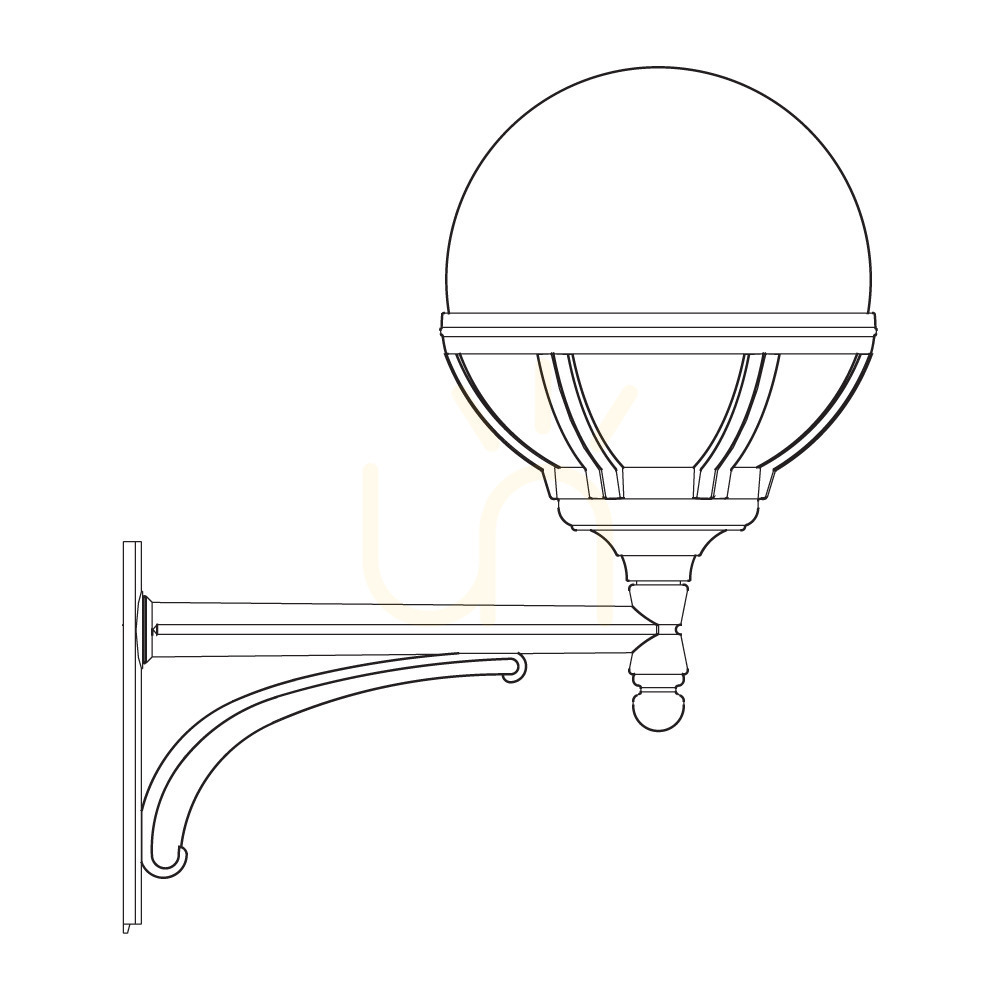 Bologna 3026BD Gold E27 NORLYS Outdoor Wall Sconce