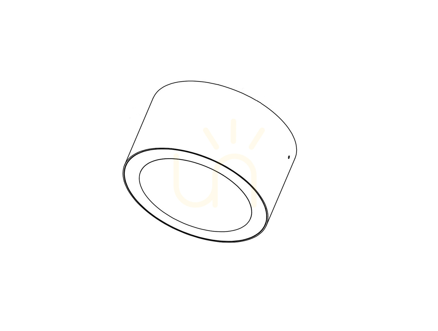Sol 4054CS Rust-Colored Outdoor Ceiling Light with LED, NORLYS