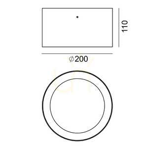 Vonkajšie stropné LED svietidlo Sol 4058BL Ø20 cm, 19,3 W, 4000 K, DALI-2, čierne, NORLYS small 2