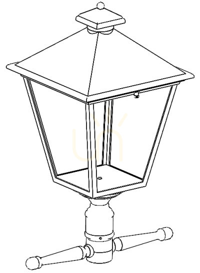London 4112BC Copper LED Garden Lantern by NORLYS