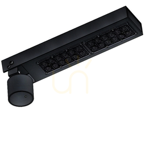 Stĺpové LED svietidlo Norlys Asker Head 4314BL na stĺp Ø50/60/76 mm, čierne RAL 9005, 39,8 W 3000 K, DALI2 small 0