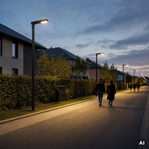 Skontrolujte Parkové svietidlo NORLYS Asker Head 4382BL na stožiar Ø60 LED 19,6W 3000K IP65 čierne