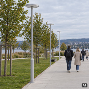 Záhradná LED lucerna NORLYS Borg 5141AL, hliníková small 4