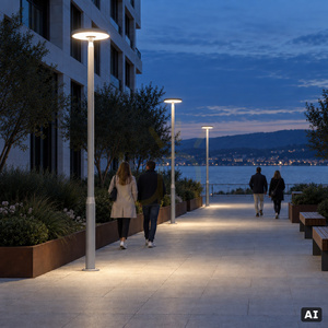 Záhradná LED lucerna NORLYS Borg 5141AL, hliníková small 5